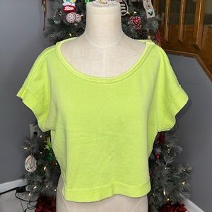 Anthropologie Daily Practice Cropped Short Sleeve Cross Back